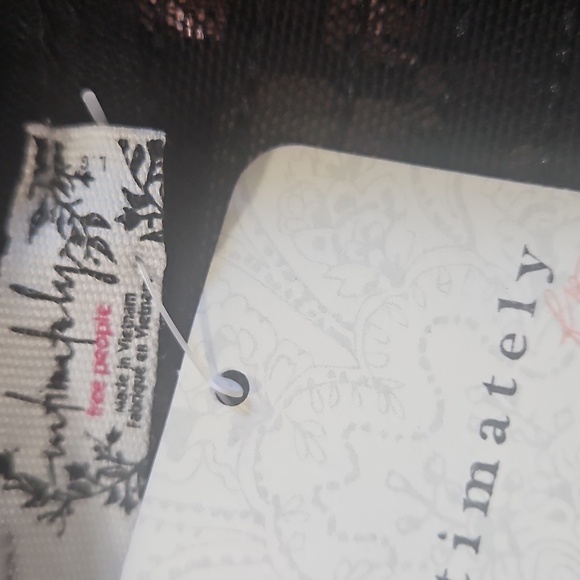 NWT Free People Woman's Dress Slip A- line Sequin Mini Brown Sz L - Picture 12 of 12